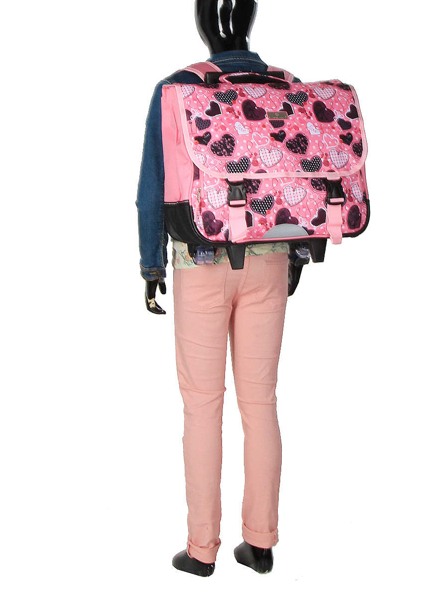 Cartable À roulettes Snowball Romantique Coeur 41 cm