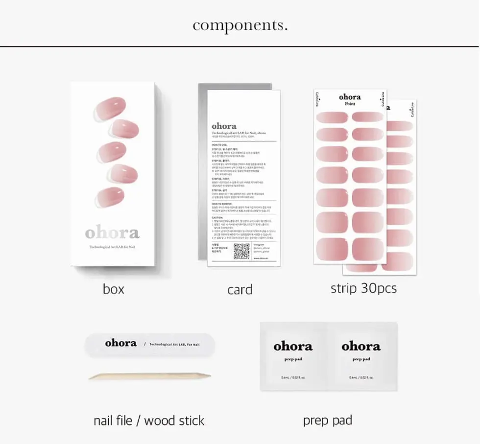 Semi Cured Gel Nail Strips Milk Rose