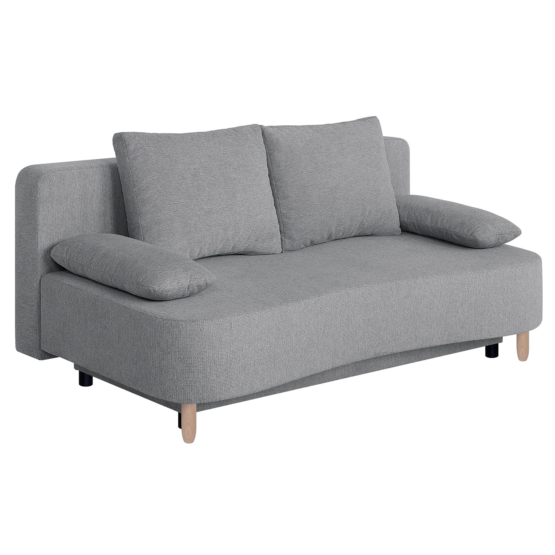 Schlafsofa - taupe - Federkern - Staukasten