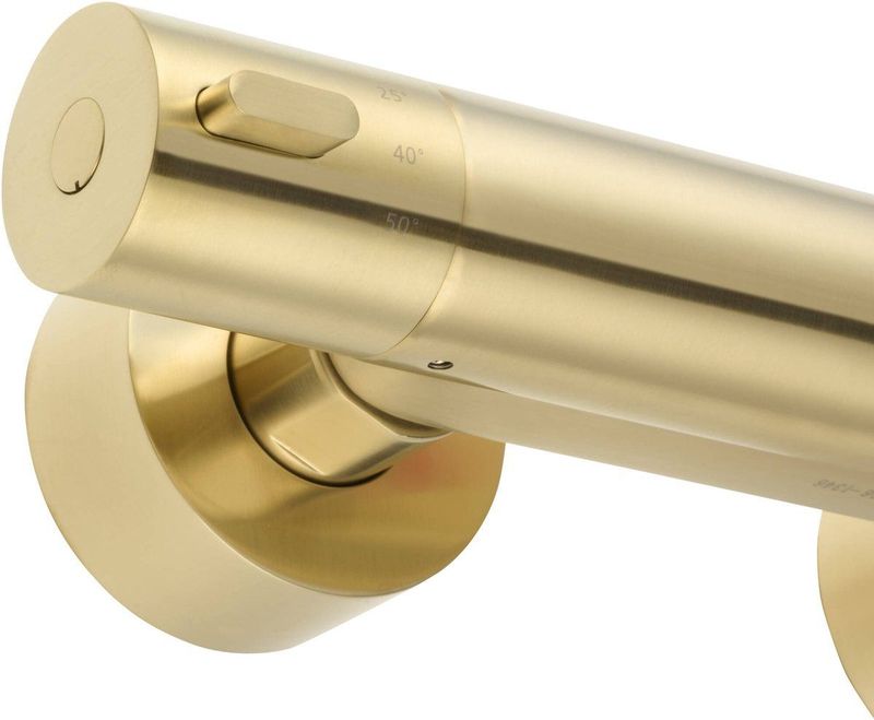 Ben Lavion - Thermostatische Douchekraan - Geborsteld Messing - 15 cm