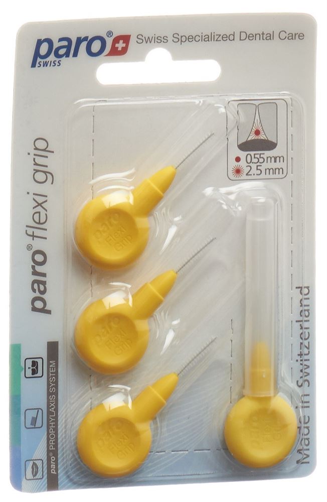 PARO Flexi Grip 2.5mm xx-fine gelb zylindrisch 4 Stk