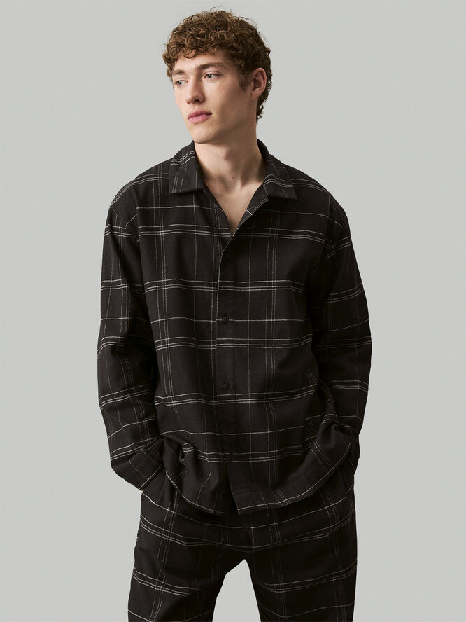 Calvin Klein L/S BUTTON DOWN Beam plaid black