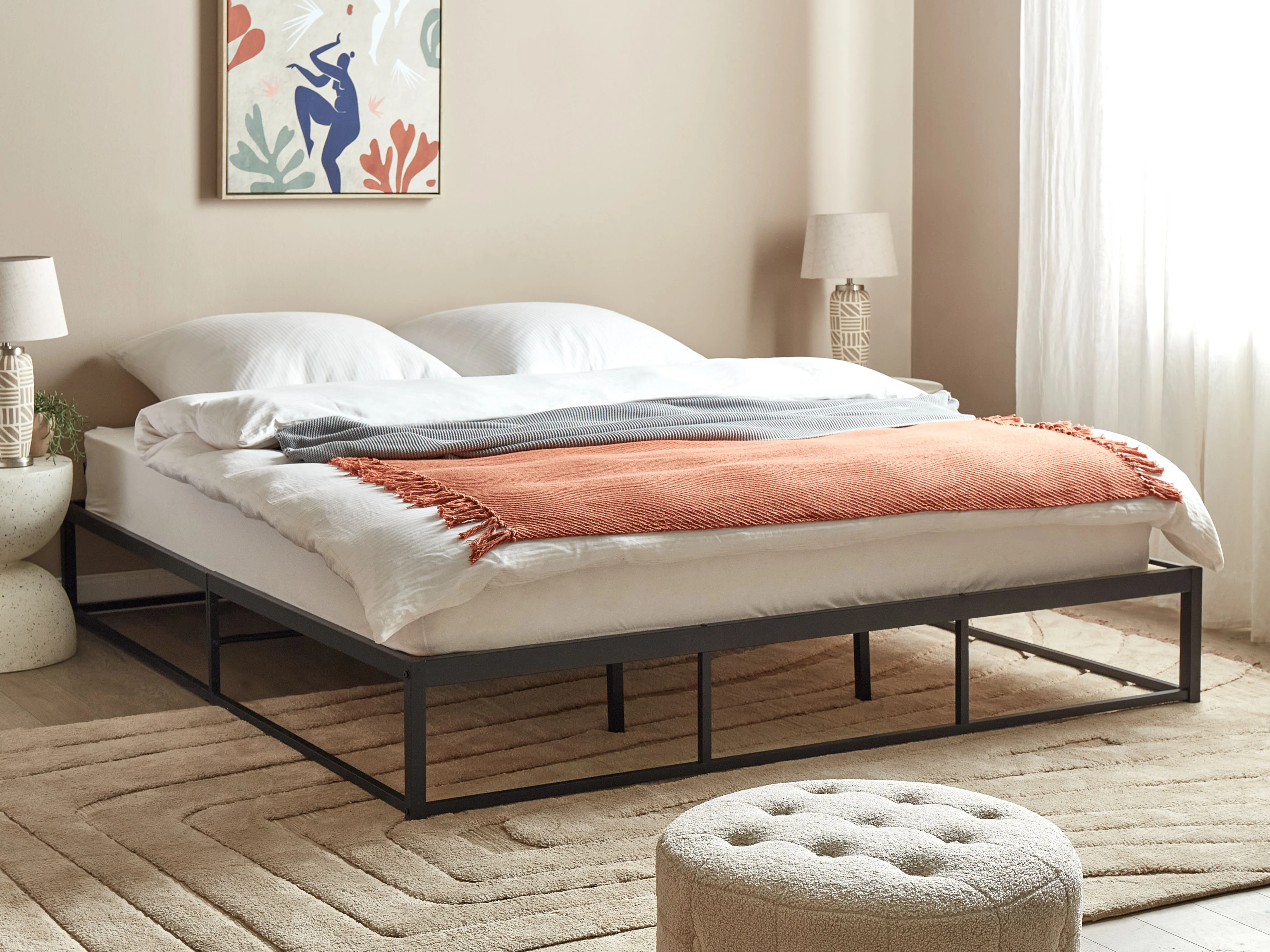 Bed Metaal VIRY 180 x 200 cm Zwart