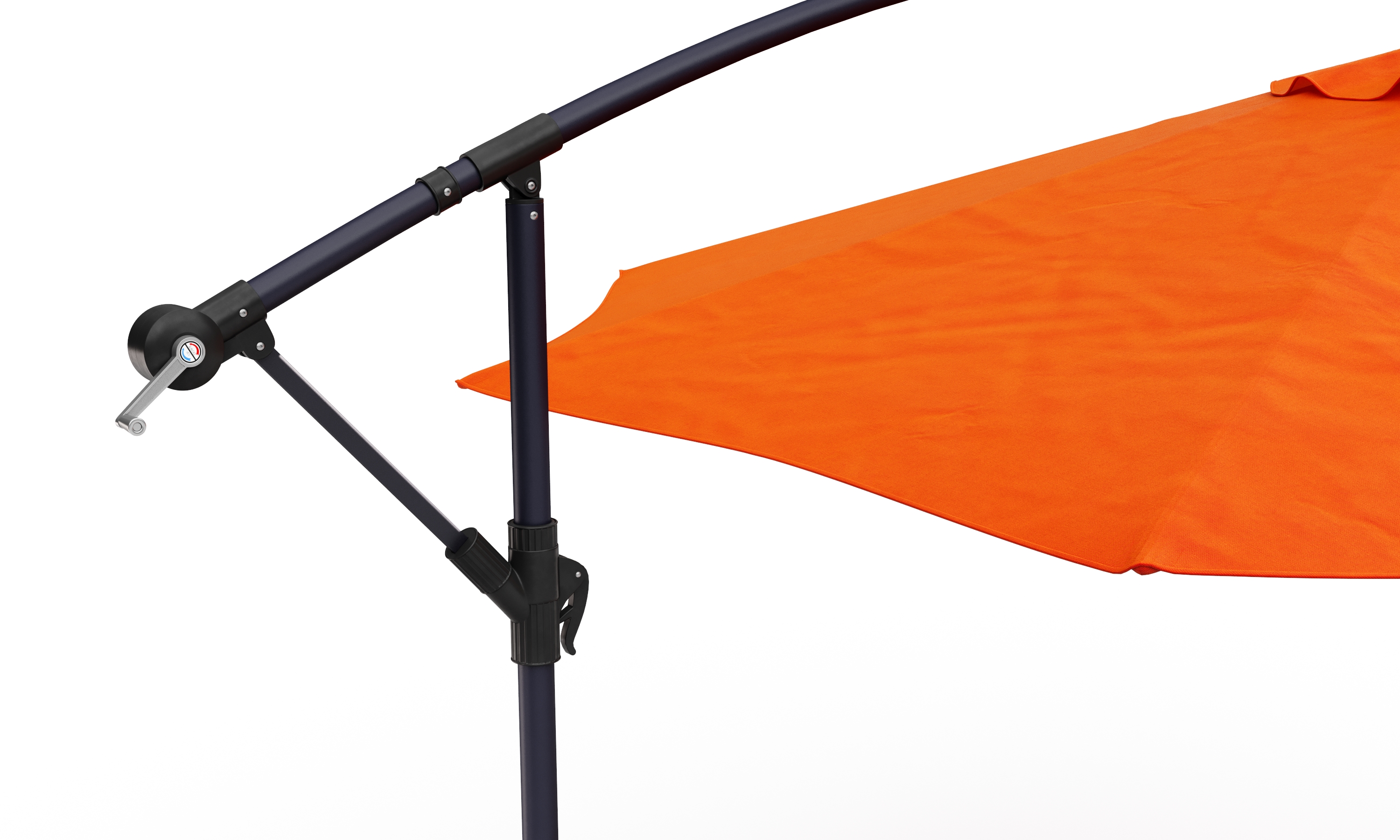 Sonnenschirm Ampelschirm BAY mit LED 350 cm orange
