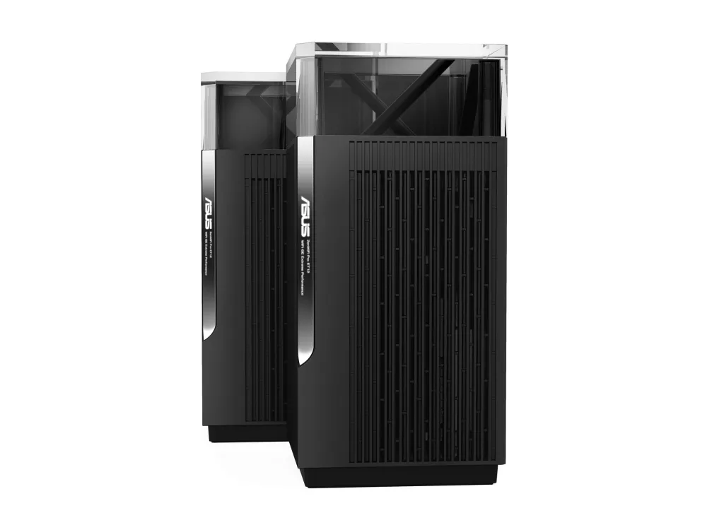 ASUS ZenWiFi Pro ET12 - 2-Pack - Wi-Fi-system (2 routere) - op til 6000 sq.ft - mesh - GigE, 2.5 GigE - Wi-Fi 6E - Multi-Band
