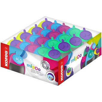 Taille-crayon double 'MIGOO', forme ronde, assorti