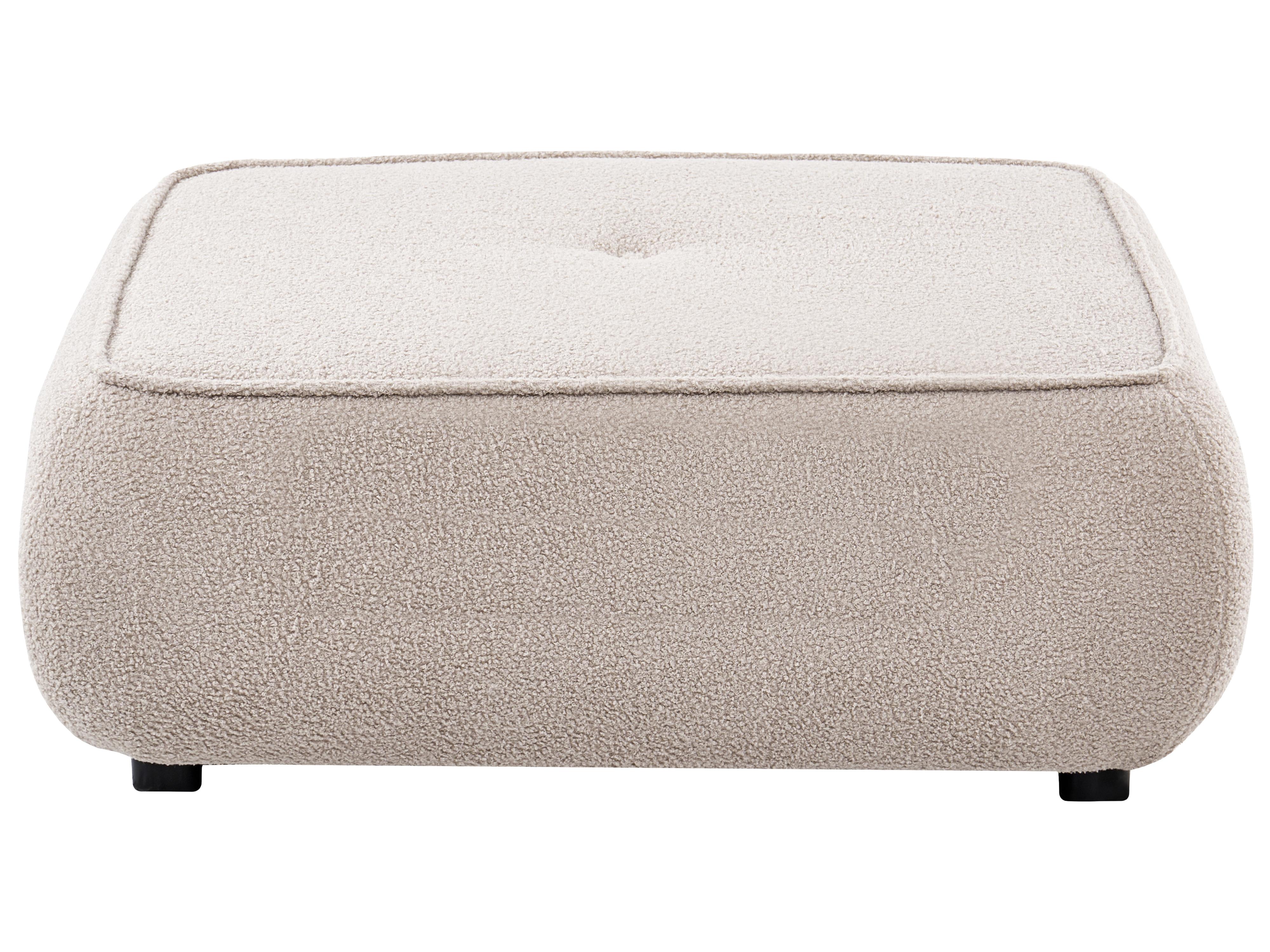 Bank 3-zits SALLA Bouclé Beige met ottomaan