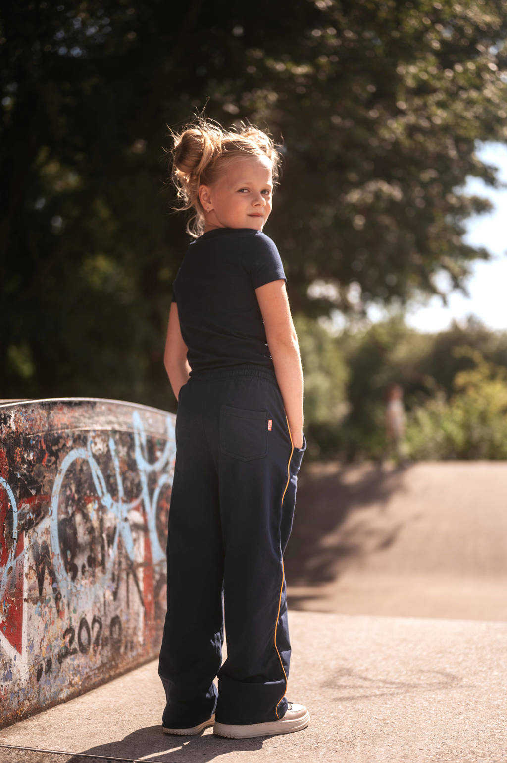 TYGO & vito T-shirt Jayla met tekst donkerblauw
