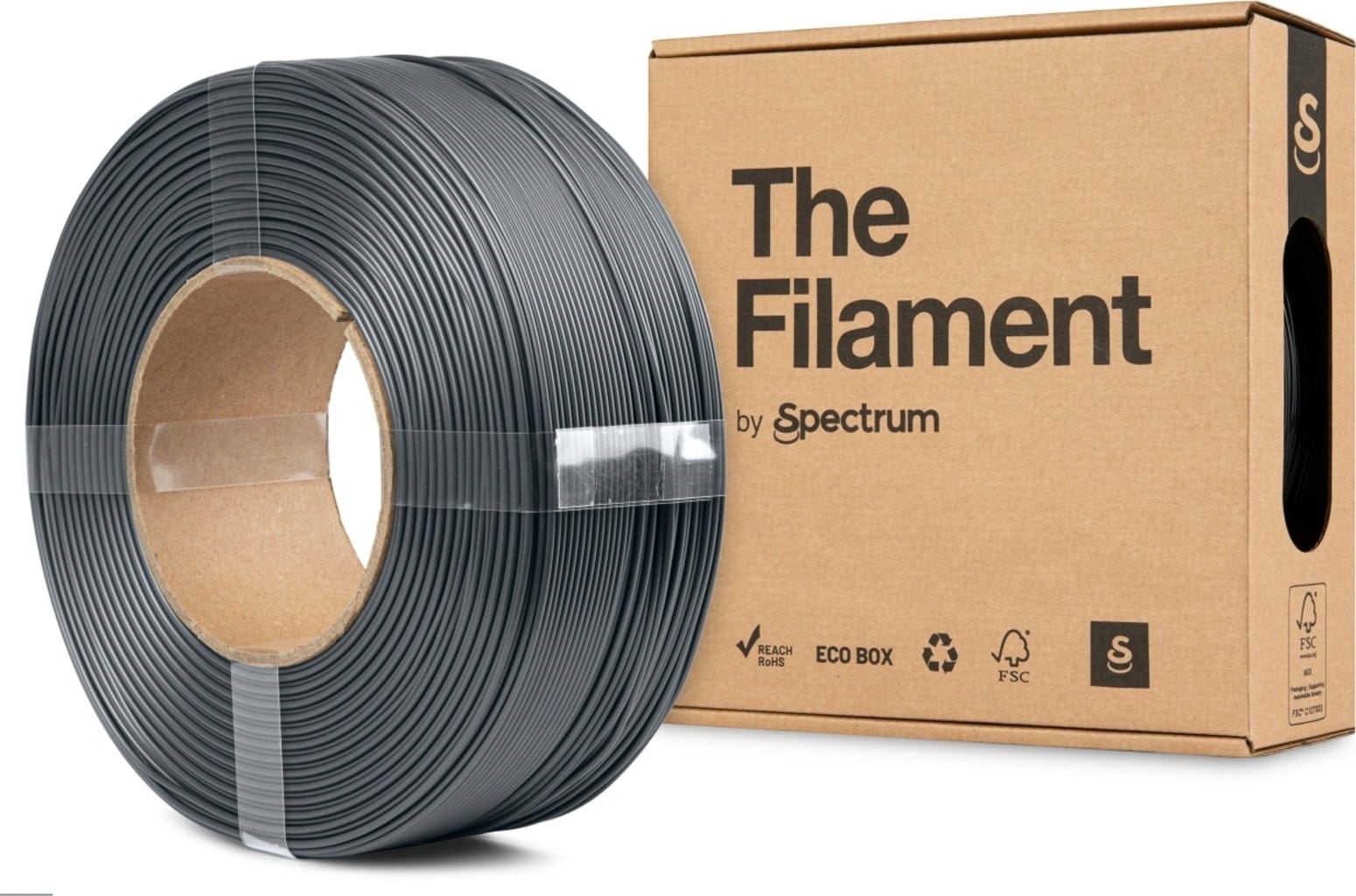 The Filament  Refill PLA Lite Grey, 1,75 mm / 1000 g    Zuverlässiges PLA Filament ohne Spule in Grey