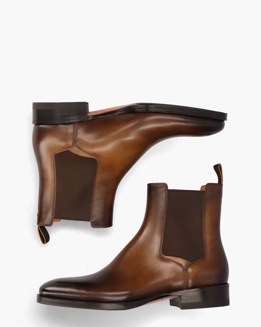 Santoni 16755 Bruin Heren Chelseaboots