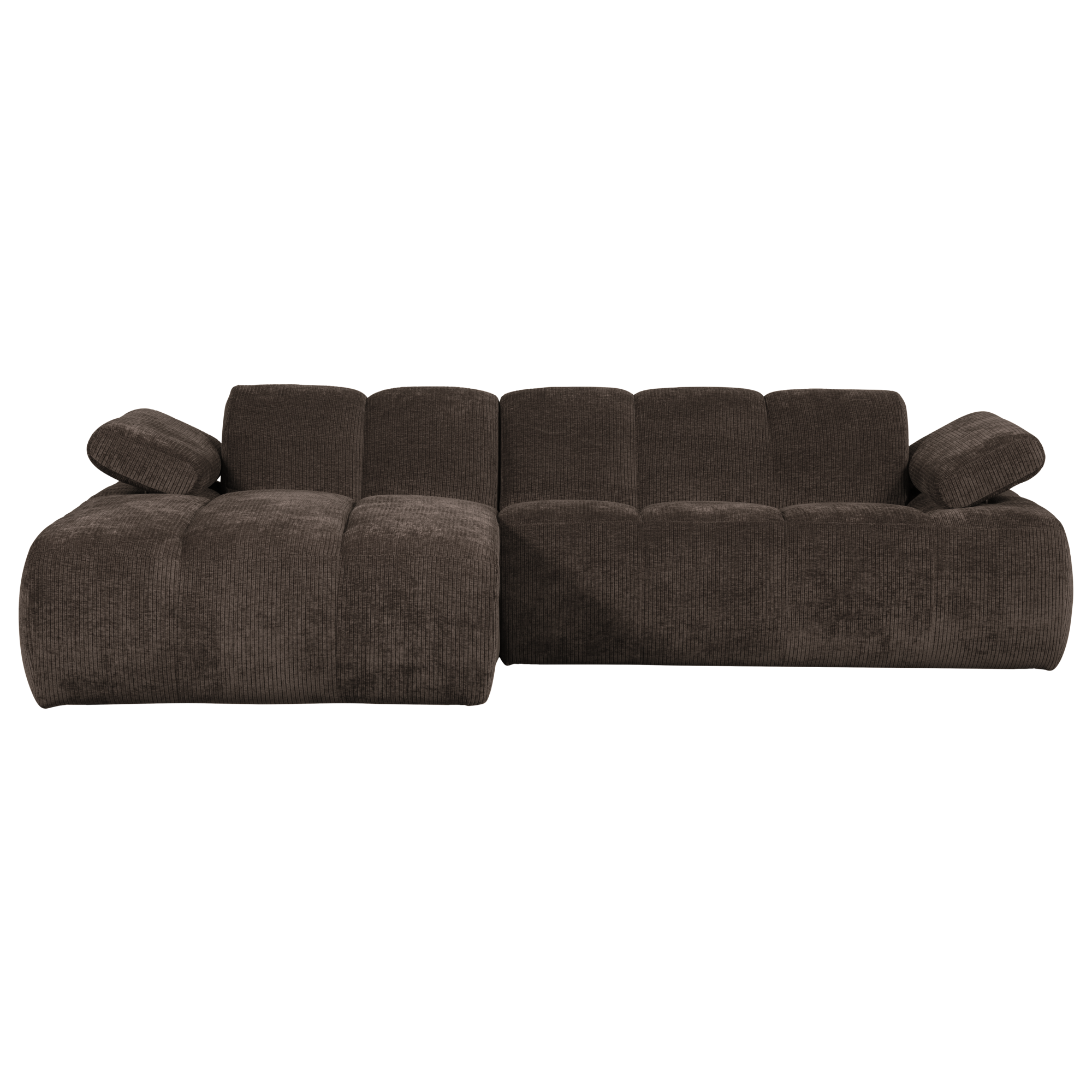 Chaise Longue Mojo Mojo Chaise Longue Links - Geweven Ribstof - Bruin