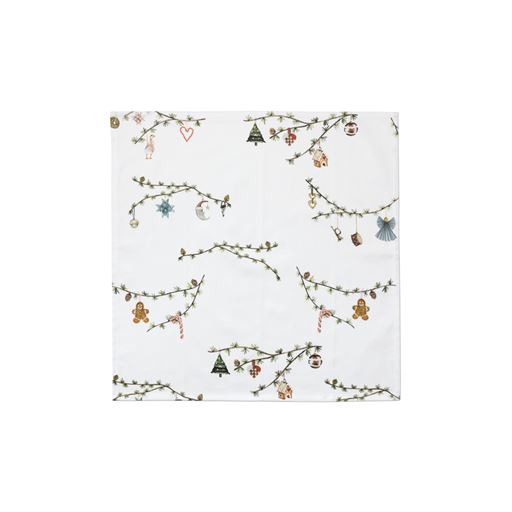 Kähler Hammershøi Jul 4-pak Stofservietter, Hvid, 45x45 cm
