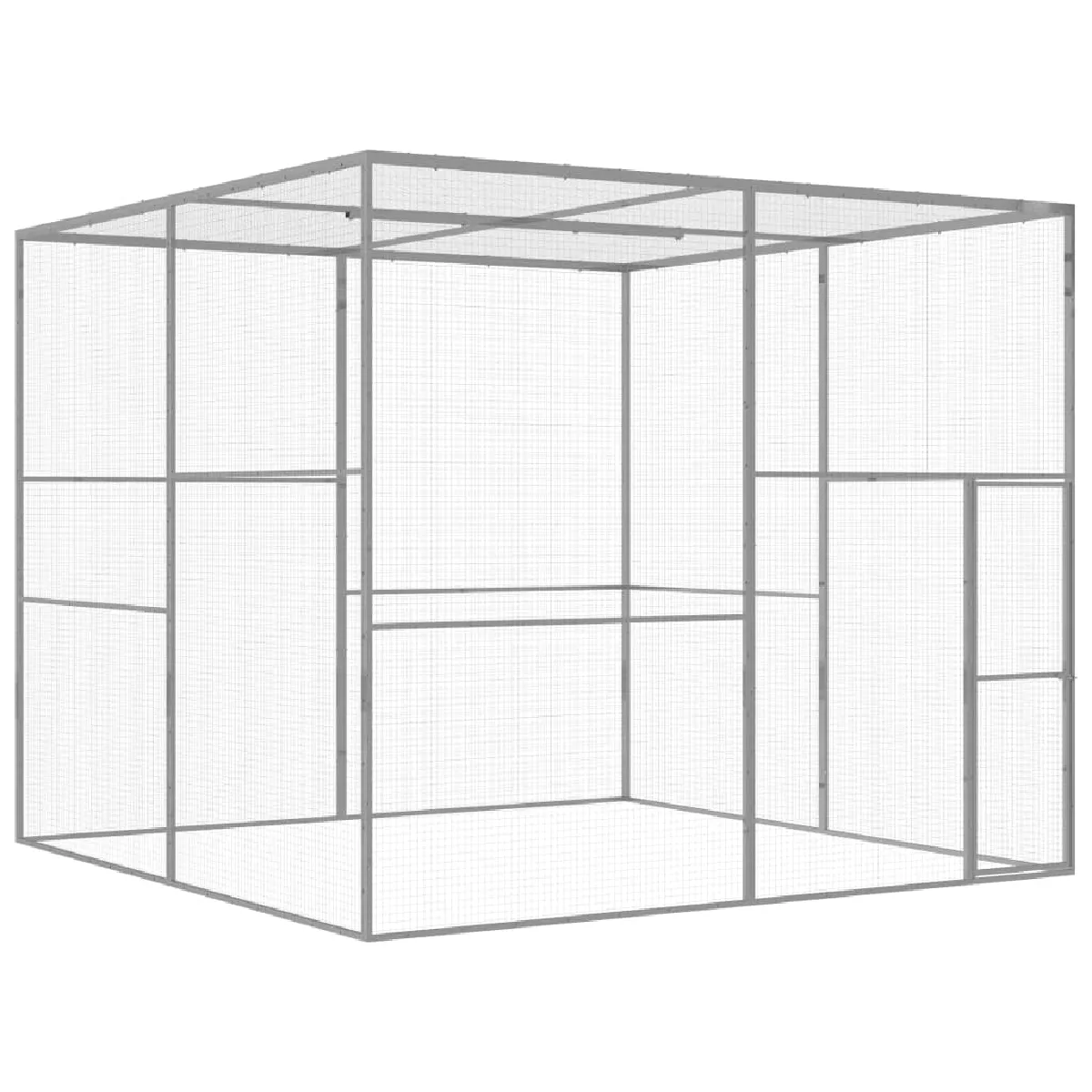 vidaXL Cage pour chat acier galvanisé 3x3x2.5 m