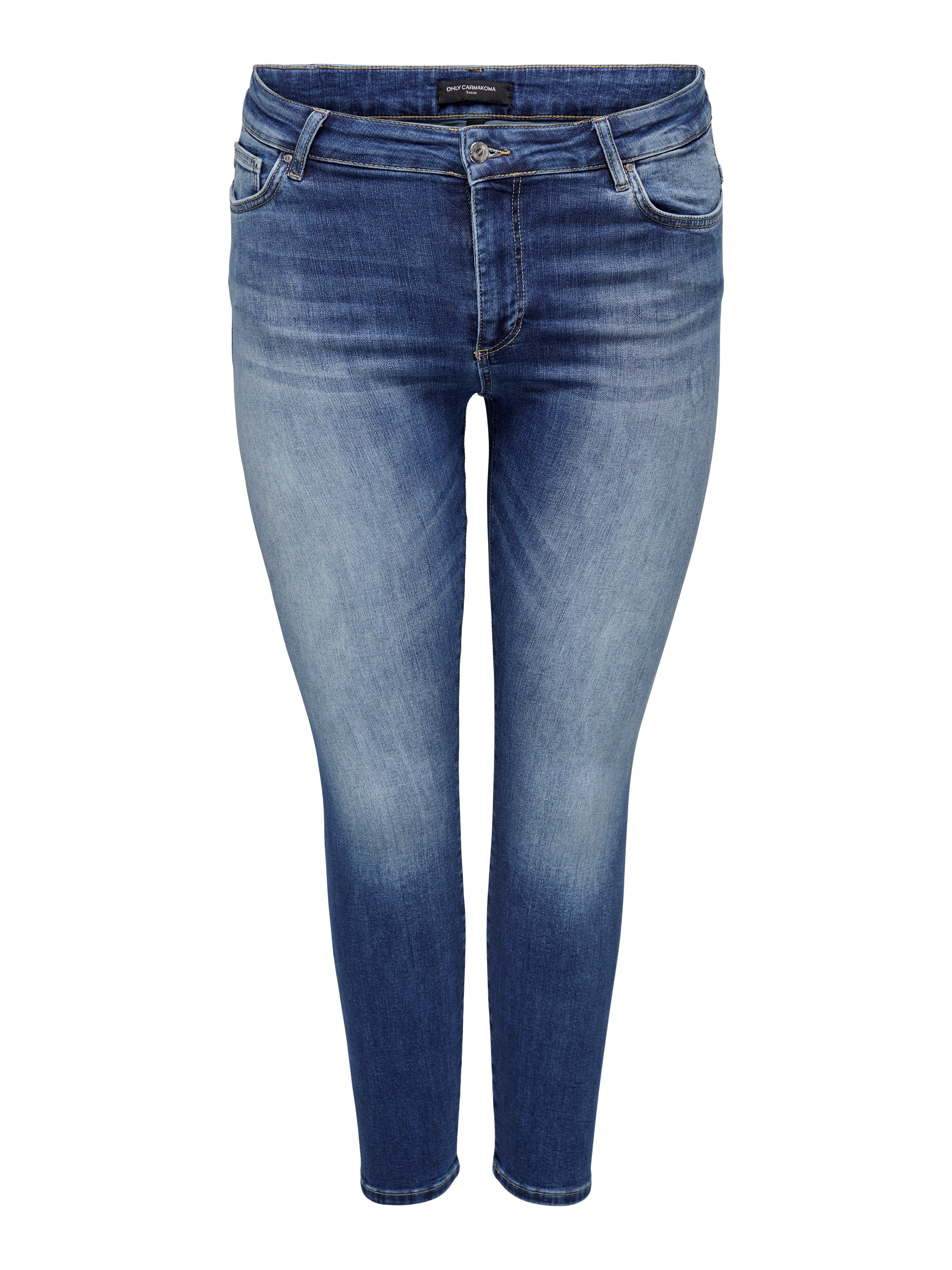 CARLASMIN Skinny Fit Jeans Dark Blue Denim