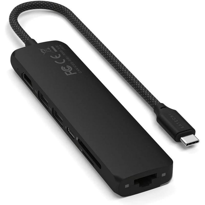 Satechi ST-P7SK hub & concentrateur USB Type-C 10000 Mbit/s Noir