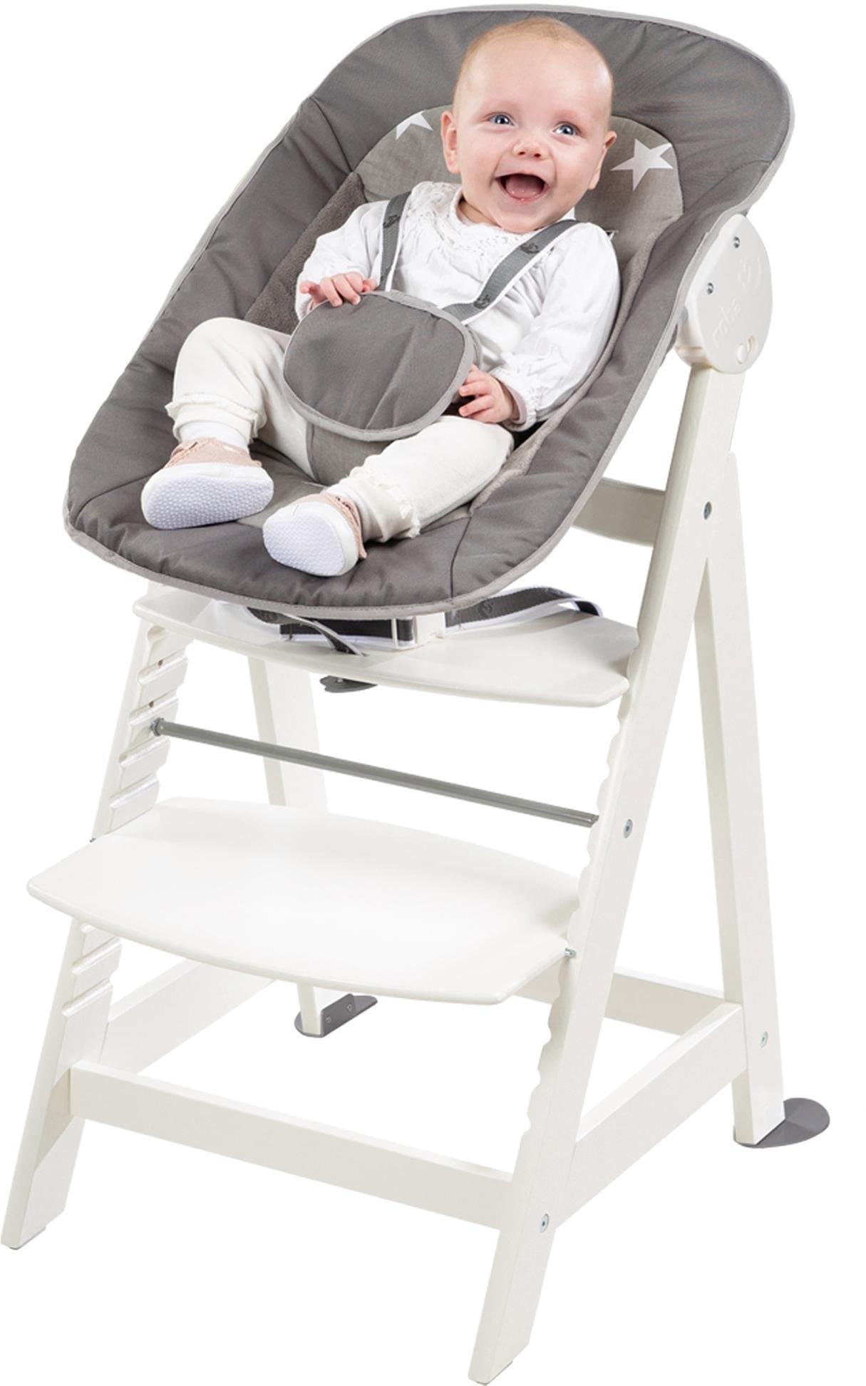roba® Hochstuhl »2-in-1 Set Born Up, Little Stars« () mit Neugeborenen-Aufsatz