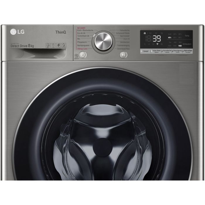 LG Waschmaschine V708P2PA Platinum Silver