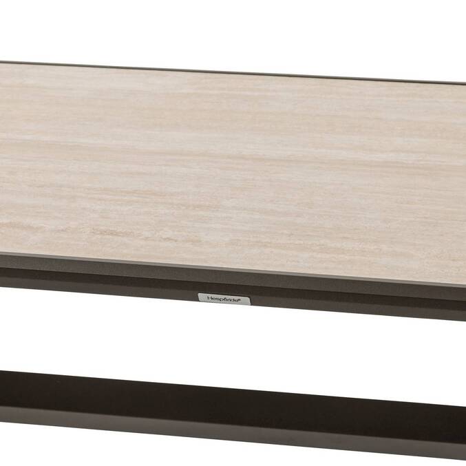 Table de jardin AXIOME Vanille & Marron