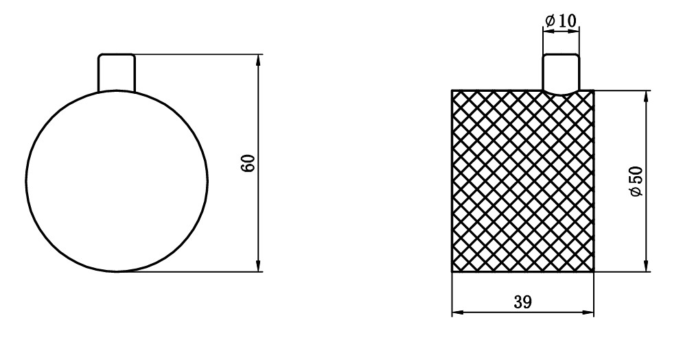 Saniclear Copper Curved temperatuurknop voor inbouw thermostaatkranen (SK21429 en SK79844)