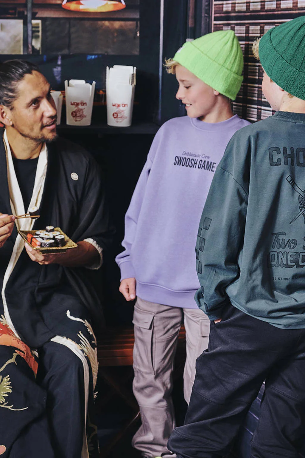 Z8 kids longsleeve Vonn met backprint grijsgroen