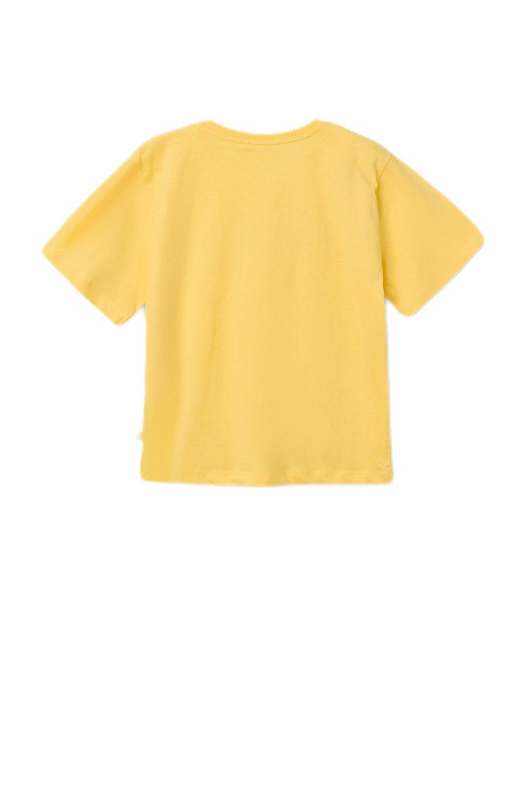 NAME IT T-shirt NKMDAKAN met tekst geel