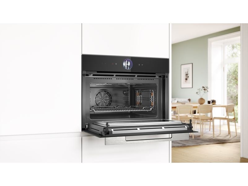 Bosch Einbaubackofen mit Mikrowelle CMG7761B1 Schwarz Mikrowelle