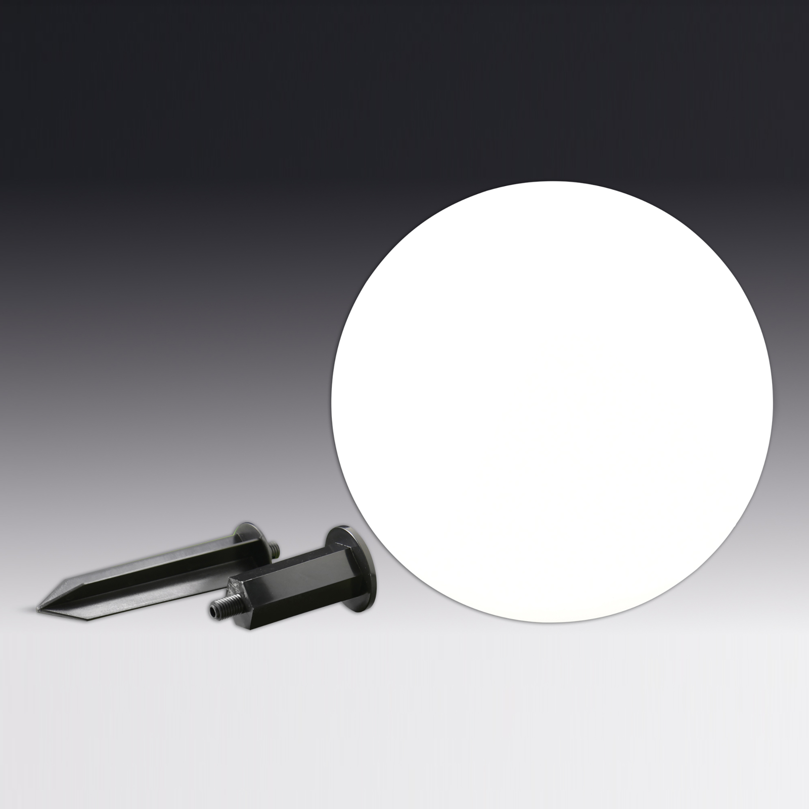 Kugelerdspieß BALL - weiß-schwarz - Ø 50 cm