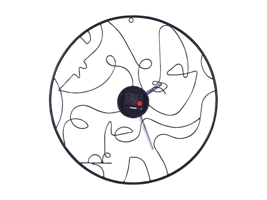 Horloge murale MENTON 50 cm Métal Noir