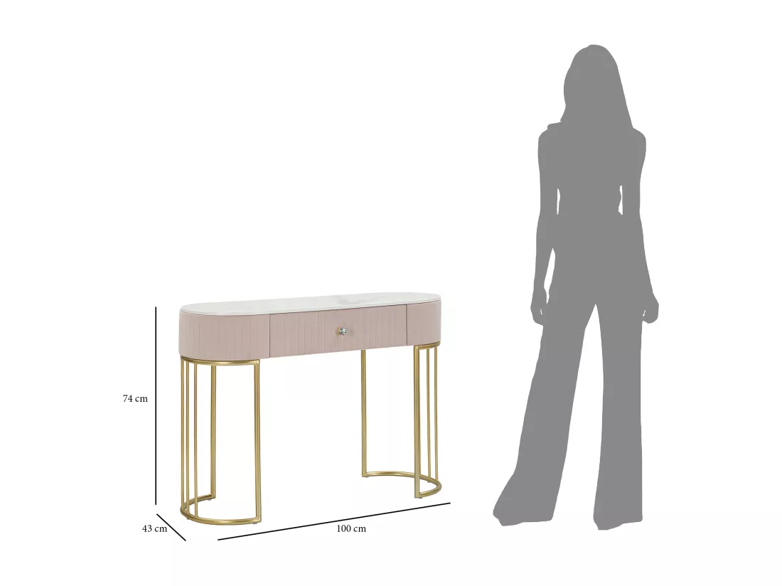 CONSOLE MONTPELLIER ROSE CM 100X40X75