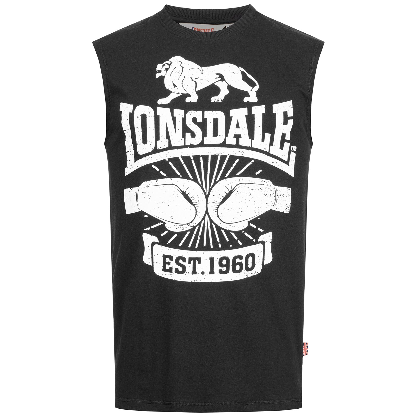 Lonsdale Herren ärmelloses T-Shirt schmale Passform CLEATOR