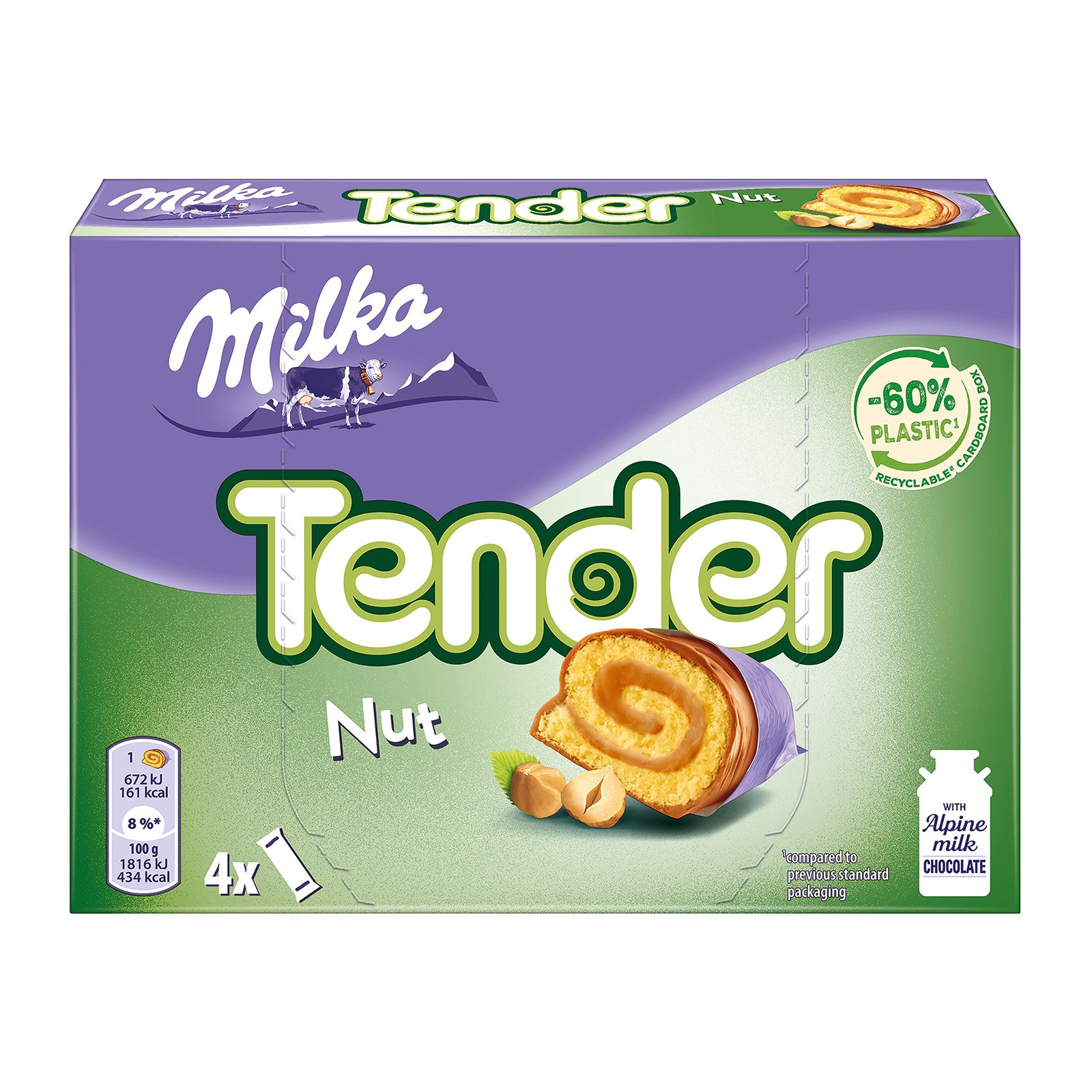 Milka Tender Nuss Riegel 4er