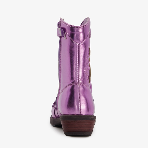 Blue Box meisjes western boots paars metallic