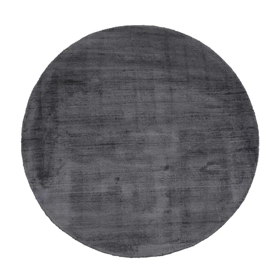 Dutch Lifestyle - Viscose - Vloerkleed - 115cm rond - Grijs