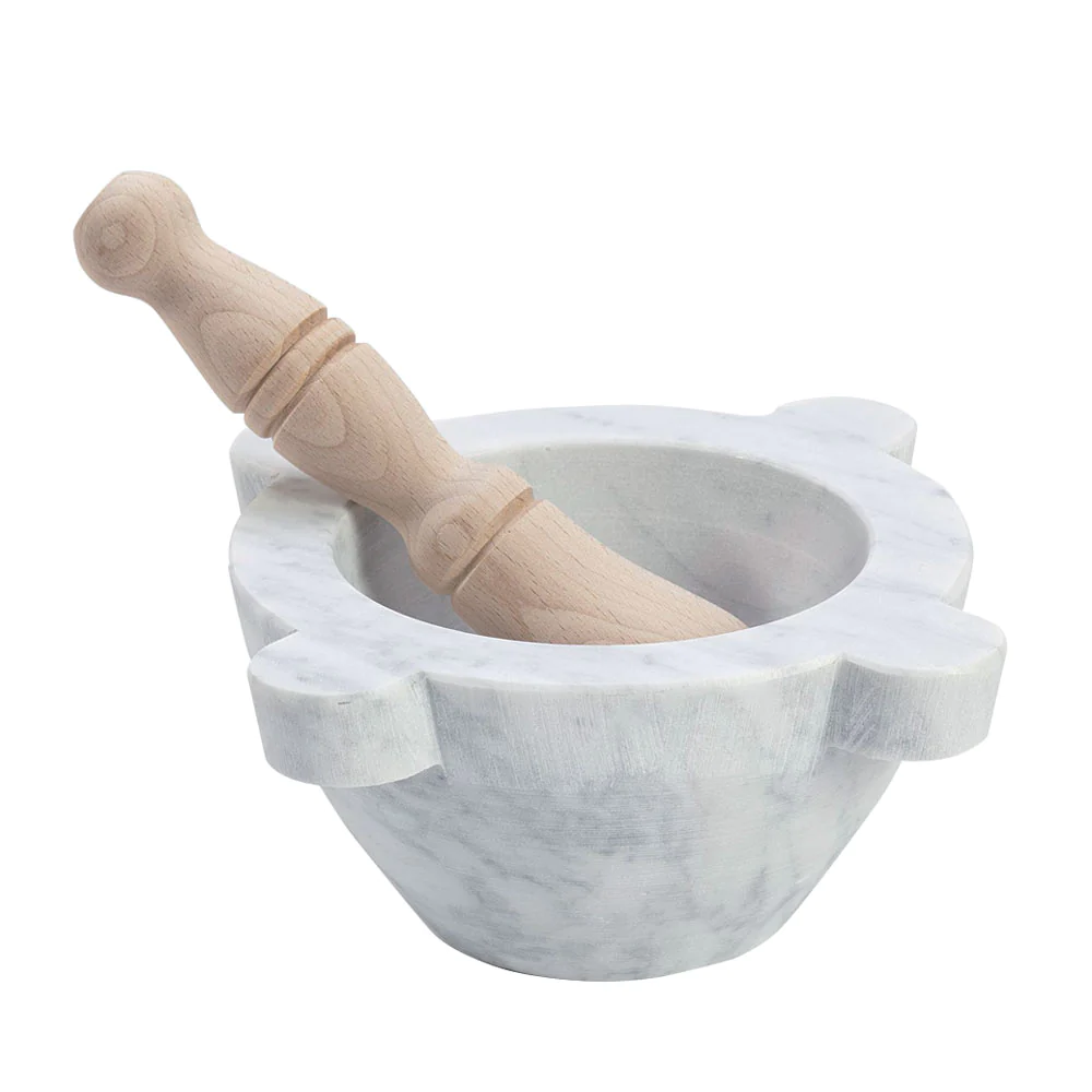 Mortier en marbre 18 cm avec pilon en bois Trend'up