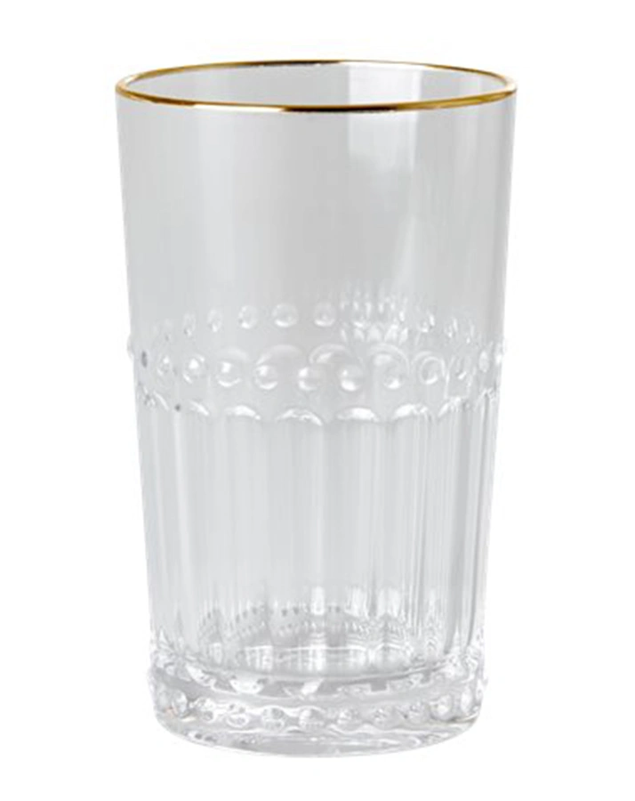 Acryl-Becher CLEAR WITH GOLD EDGE small (250ml)