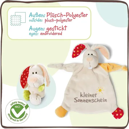 NICI Geschenkset für Babys & Kleinkinder – Schmusetuch & Schmusetier Hase Tilli 18cm