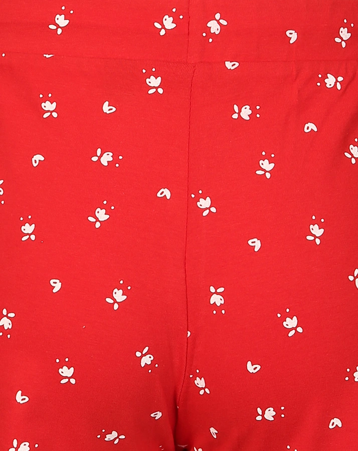 Jersey-Shorts TINY FLOWERS in rot