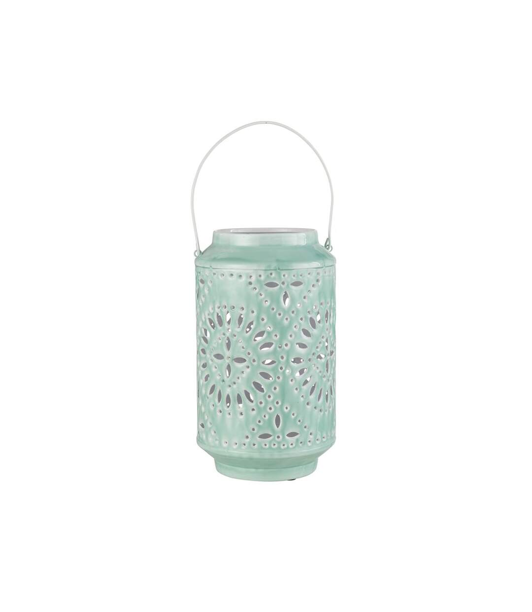 Paris Prix - Lanterne Cylindrique Métal sévilla 45cm Bleu