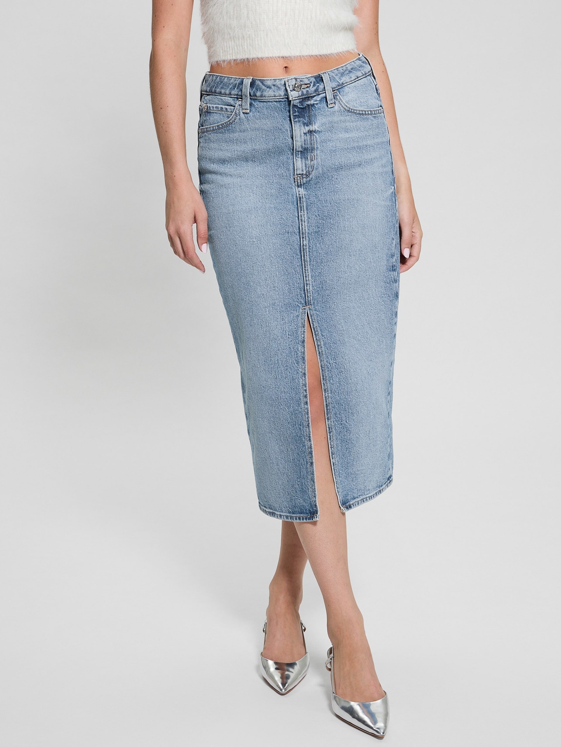 Saia midi jeans Eco Mila