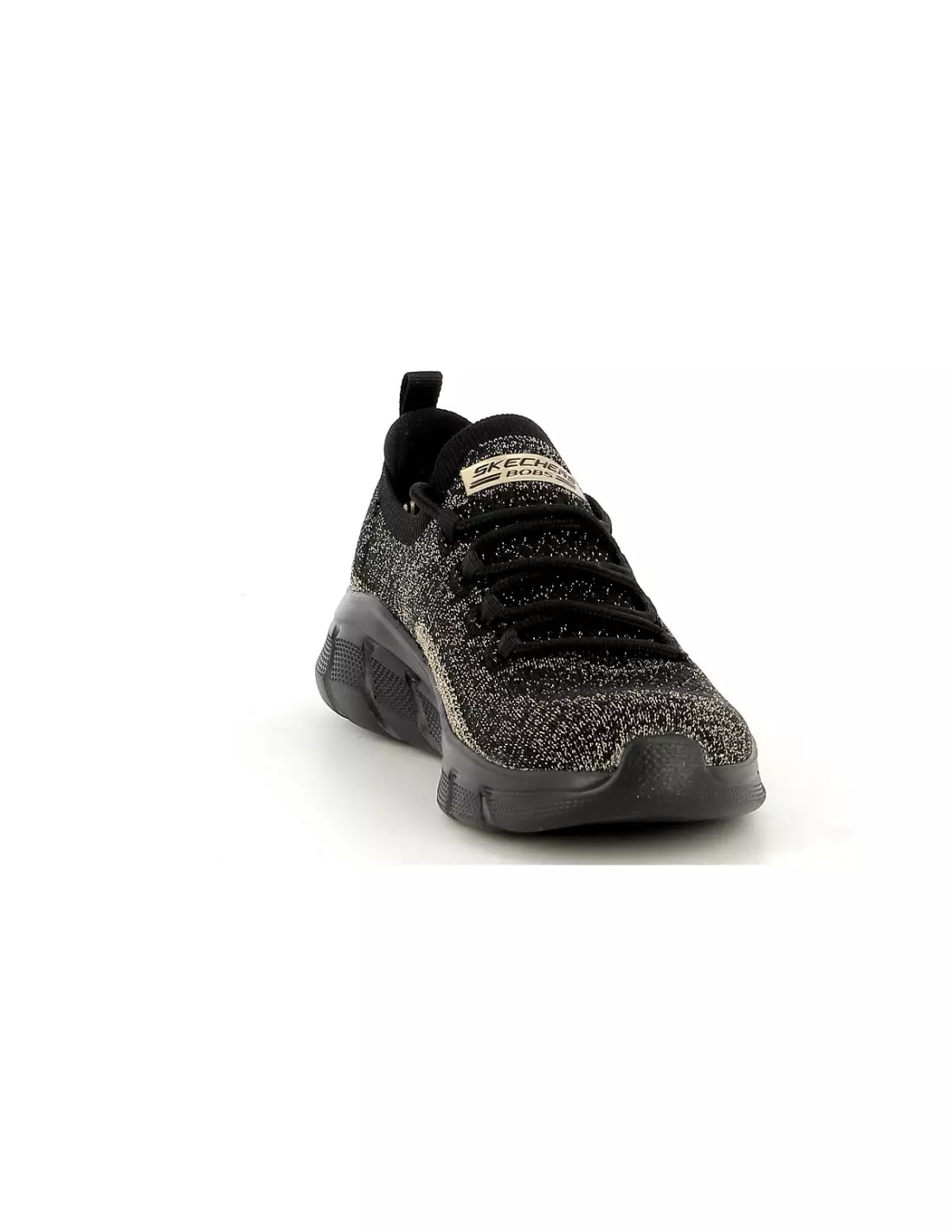 SKECHERS BOBS SPORT B FLEX - Baskets BlackLeatherMeshPurple