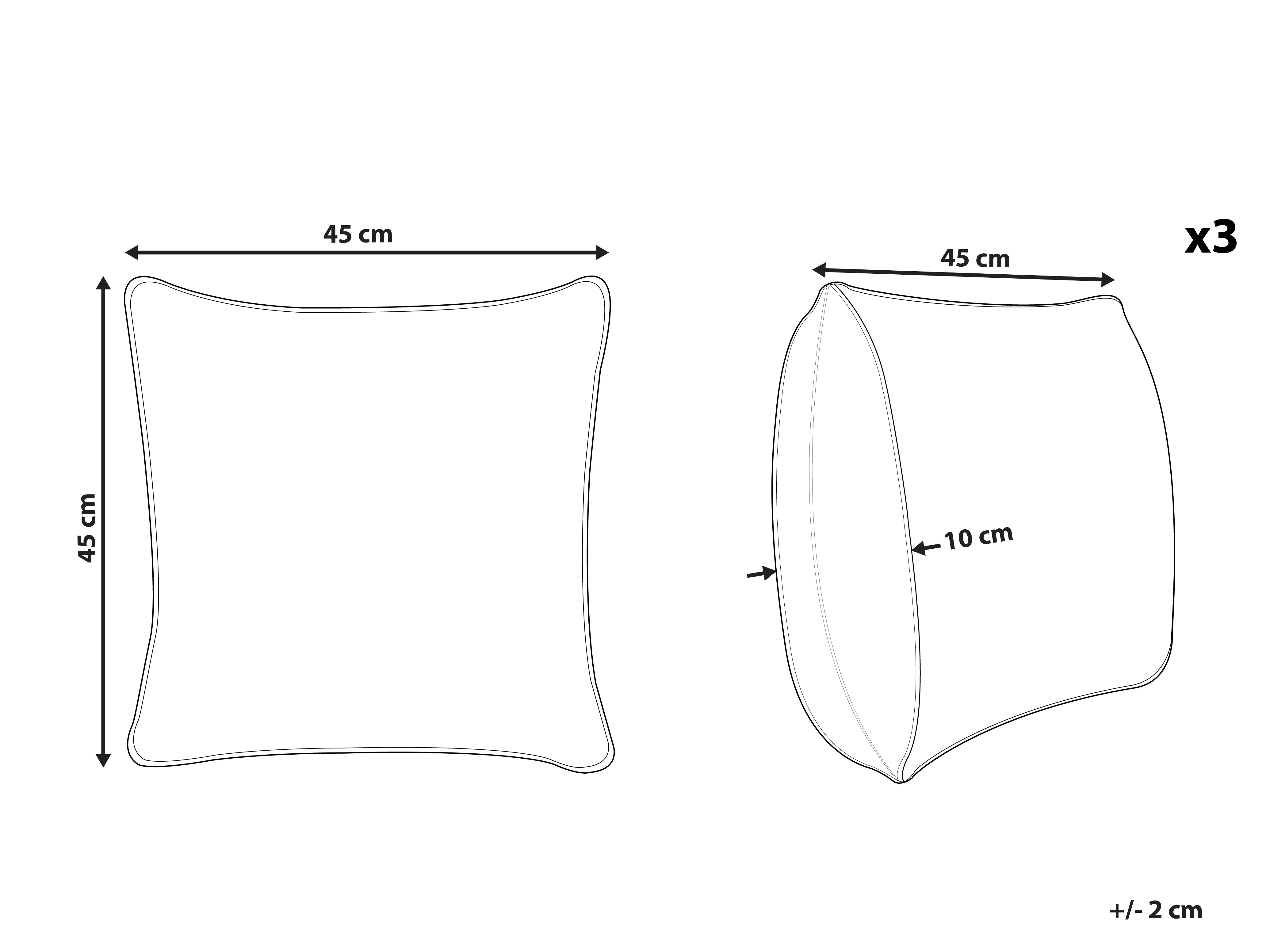 Set van 3 tuinkussens SAMMIT oosters patroon 45 x 45 cm Meerkleurig