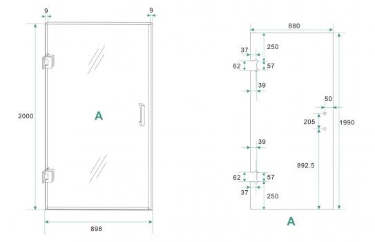 SHOWMODEL: Mueller Less glas voor nisdeur 90x200cm