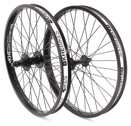 Jeu de Roues BMX MVP 20 Pouces Noir 10/14mm S/B KHEbikes