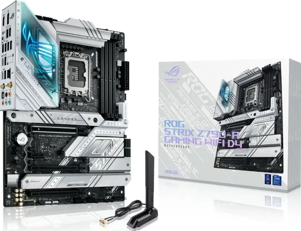 ASUS ROG Strix Z790-A Gaming WiFi D4 - Bundkort - ATX - LGA1700 sokkel - Z790 Chipset - USB 3.2 Gen 2x2, USB 3.2 Gen 2, USB-C 3.2 Gen2, USB 3.2 Gen 1 - 2.5 Gigabit LAN, Wi-Fi 6, Bluetooth - onboard grafik (CPU påkrævet) - HD Audio (8-kanaler)