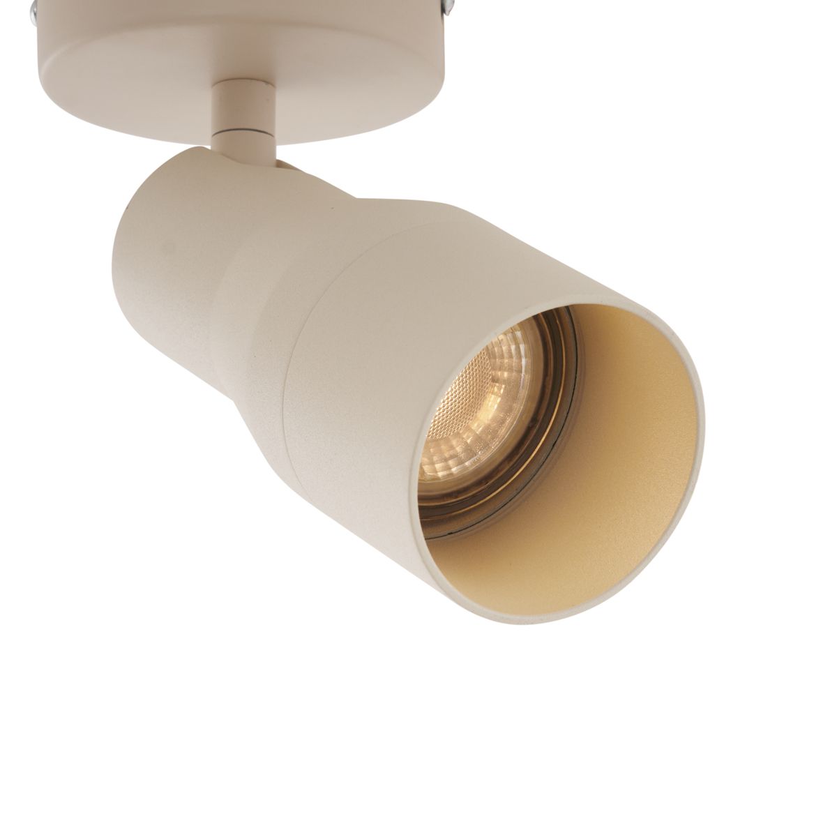Moderne plafondspot beige GU10 50mm rond - Stanley