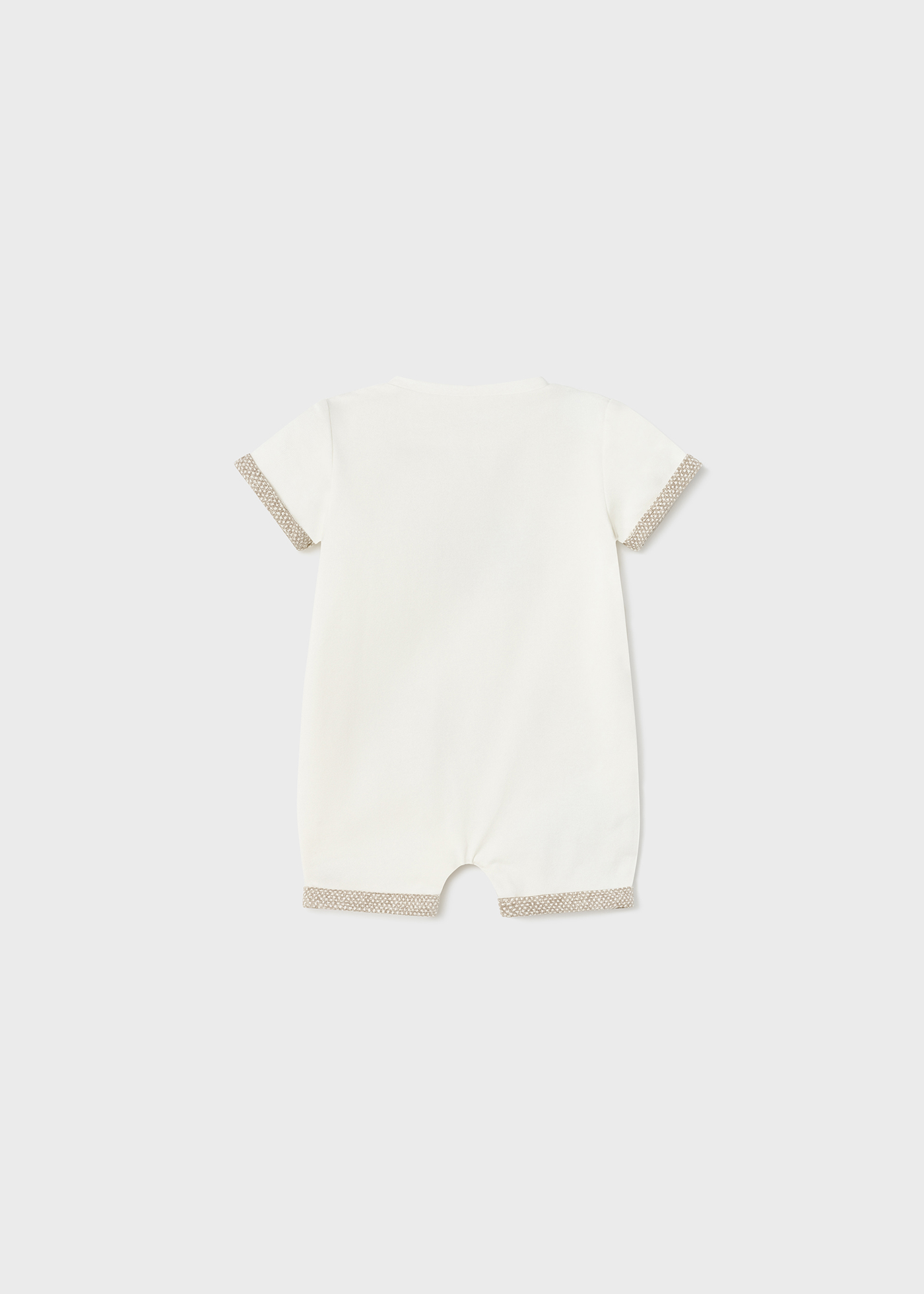 Pijama curto de algodão sustentável para recém-nascido