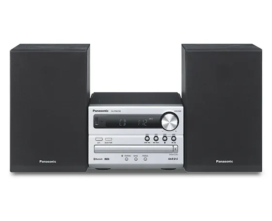 Panasonic SC-PM250 - Mikrosystem - 20 Watt (Total) - sølv
