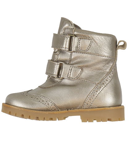 Pom Pom Winterstiefel - Broque Klettband Stiefel Tex - Metallic