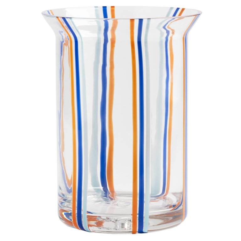 &klevering Yogu vaas stripe blauw