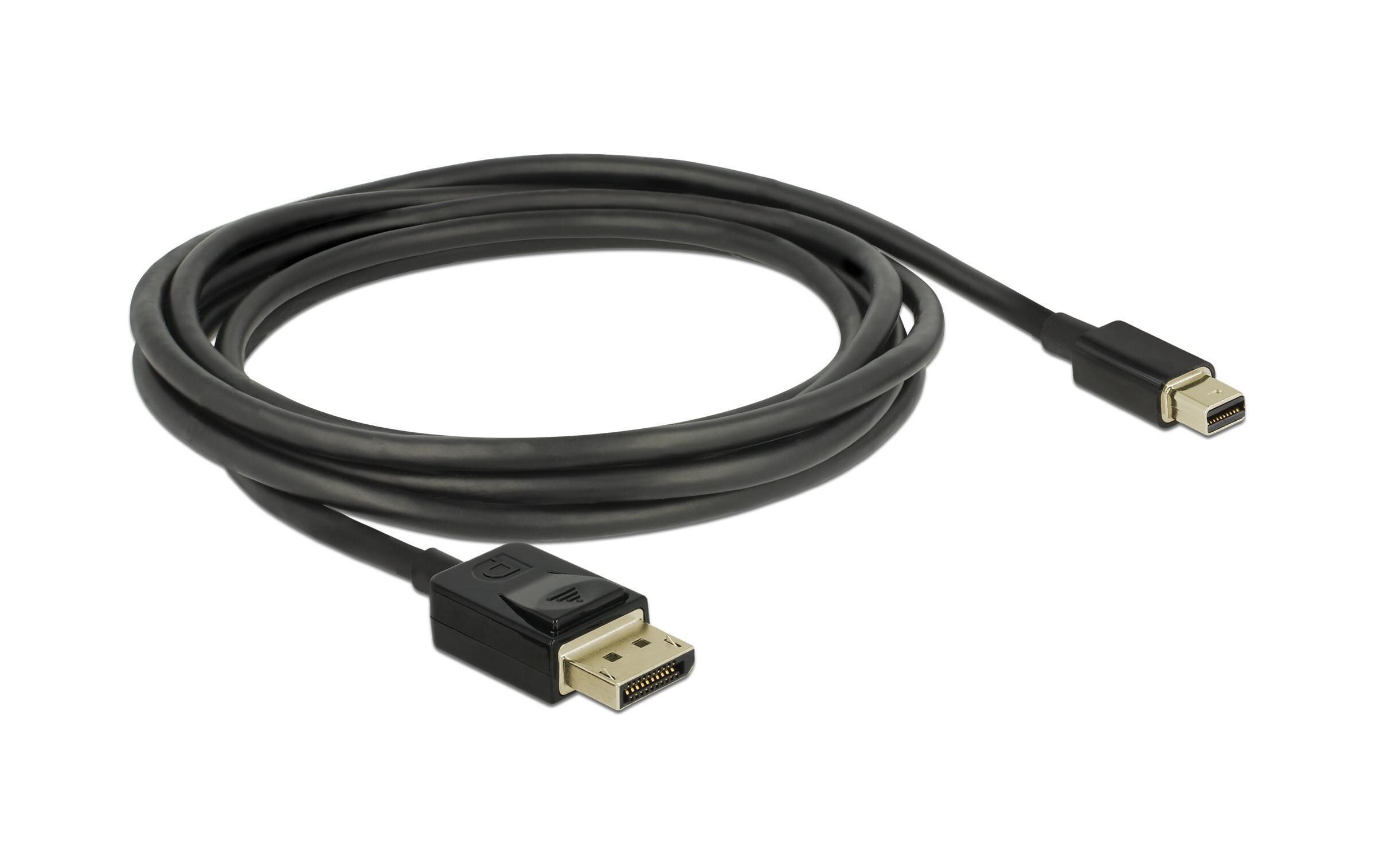 Kabel Mini-DisplayPort – DisplayPort, 2 m 8K 60 HzDelock Mini DisplayPort zu DisplayPort Kabel 8K 60 Hz 2 m DP 8K zertifiziert